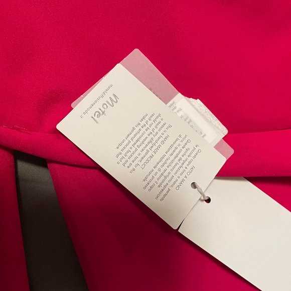 NWT S 4 Italian Handmade MOTEL Trouser Pant Fuchsia Pink Bootcut Relaxed leg Re - Picture 8 of 10